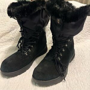 Columbia Slopeside Village Omni Heat Waterproof Black Snow Boot size 12 EUC